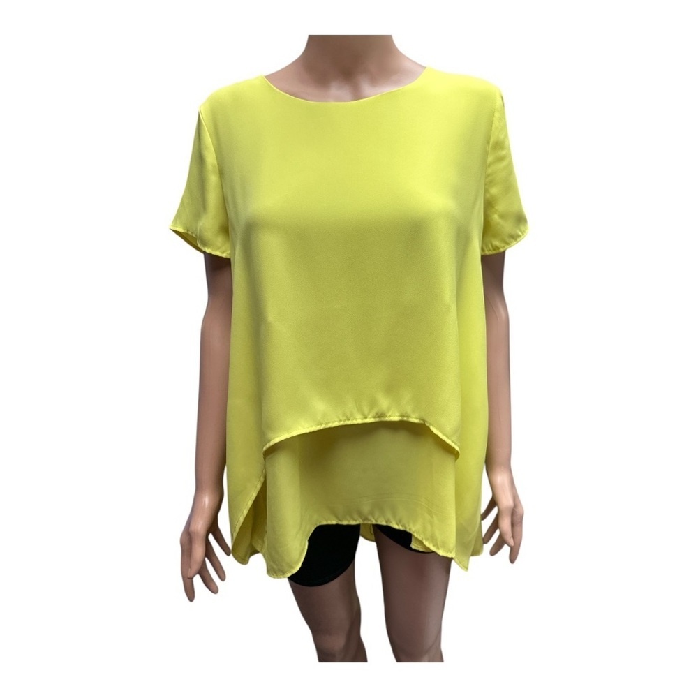 Dg2 By Diane Gilman -Ec Layered Asymmetrical Blouse